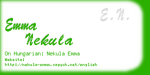 emma nekula business card